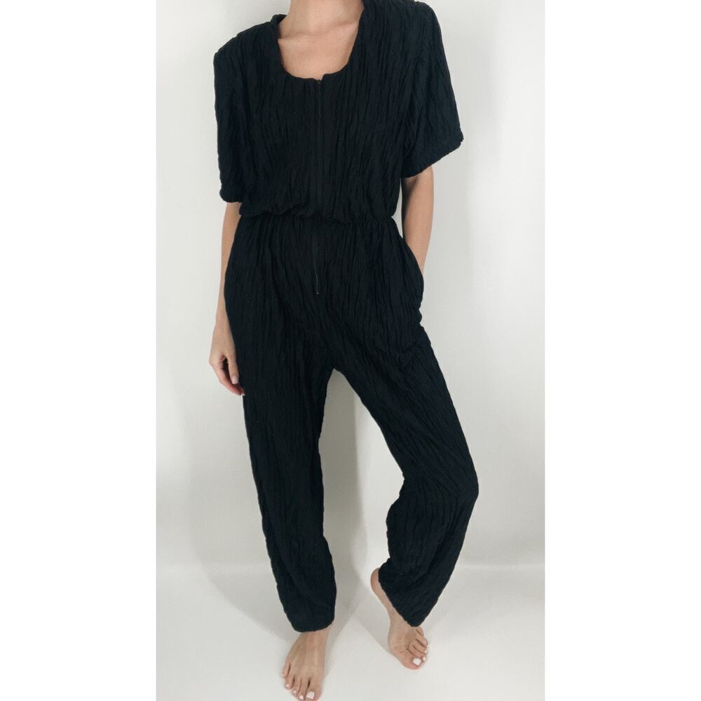 Vintage Oscar De La Renta Swimwear Zip Jumpsuit Cover Up Size Small - Picture 4 of 5